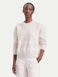 Guess Sweter V6BR16 Z2278 Różowy jasny Regular Fit. Czerwone swetry damskie Guess, m, z aplikacjami, z syntetyku, bez kołnierzyka, bez ramiączek, bez kaptura. Za 434.99 zł.