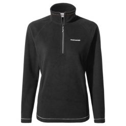 Bluza polarowa damska Craghoppers Miska VI Half Zip. Czarne bluzy damskie Craghoppers, bez wzorów, z polaru, bez kaptura. Za 119.99 zł.