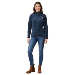 Bluza turystyczna damska Geographical Norway Upaline Basic. Niebieskie bluzy damskie Geographical Norway, s, bez wzorów, z polaru, bez kaptura. Za 142.24 zł.