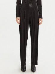 NORMA KAMALI Spodnie materiałowe ST3247LMC32001 Czarny Slim Fit. Czarne jeansy damskie Norma Kamali, l, bez wzorów, z materiału. Za 759.99 zł.
