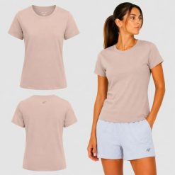 T-SHIRT DAMSKI 4F KOSZULKA SPORTOWA Z MODALEM F2773 SS26. Brązowe koszulki sportowe damskie 4f, l, bez wzorów, z materiału, bez kołnierzyka, bez ramiączek, na fitness i siłownię. Za 61.04 zł.