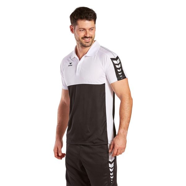 Polo Erima Six Wings. Białe koszulki polo męskie Erima, xl, bez wzorów, bez kołnierzyka, bez ramiączek, do piłki nożnej. Za 178.50 zł.
