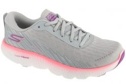 Buty sportowe Sneakersy damskie, Arch Fit S-Miles - Sonrisas. Szare obuwie sportowe damskie Skechers, bez wzorów, z materiału, trekkingowe. Za 349.99 zł.