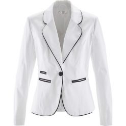 Żakiet ze stretchem bonprix biało-czarny. Żakiety damskie marki bonprix. Za 129.99 zł.