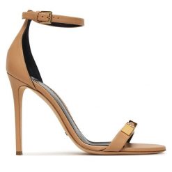 Sandały Elisabetta Franchi. Brązowe sandały damskie Elisabetta Franchi, bez wzorów, bez obcasa, na szpilce, bez zapięcia. Za 2,729.00 zł.