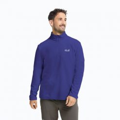 Bluza polarowa męska Jack Wolfskin Taunus 100 Full Zip. Czarne bluzy męskie Jack Wolfskin, l, bez wzorów, z materiału, bez kaptura. Za 219.99 zł.
