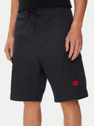 Hugo Szorty materiałowe Garlio242 50510594 Czarny Regular Fit. Czarne szorty męskie Hugo, m, bez wzorów, z bawełny. Za 299.99 zł.