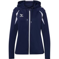Damska bluza dresowa z kapturem Hummel Core 2.0. Białe bluzy sportowe damskie Hummel, bez wzorów, z dresówki, z kapturem, na fitness i siłownię. Za 262.50 zł.
