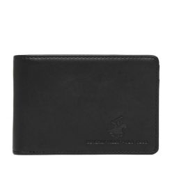 Portfel Beverly Hills Polo Club. Czarne portfele męskie Beverly Hills Polo Club, bez wzorów. Za 79.99 zł.