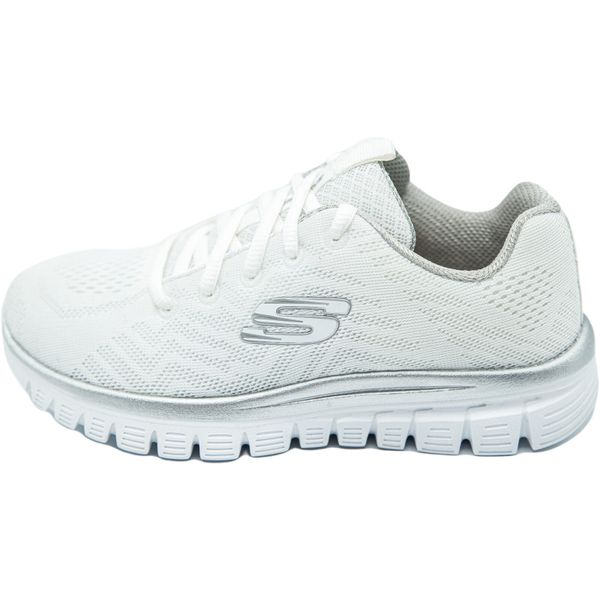 Trampki Skechers Get Connected 12615WSL, Biały, Kobiety. Białe obuwie sportowe damskie Skechers, bez wzorów, sportowe, bez zapięcia. Za 325.00 zł.