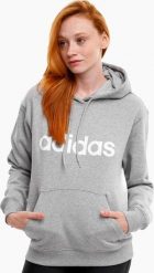 Adidas Bluza damska adidas Essentials Linear szara IC6884 XS. Szare bluzy damskie Adidas, xs, bez wzorów, bez kaptura. Za 198.86 zł.