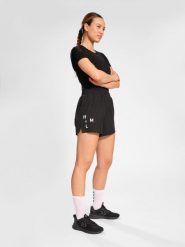 Szorty damskie Hummel Active Court Wov. Czarne szorty sportowe damskie Hummel, na jesień, s, bez wzorów, z elastanu, eleganckie, z standardowym stanem, na fitness i siłownię. Za 246.00 zł.
