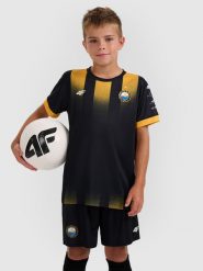 4F Trzecia koszulka klubowa z sezonu 2025/26 dziecięca 4F x Stal Mielec - czarna 146/152 (10-12 lat). Czarne t-shirty dla chłopców 4f, bez wzorów, z dzianiny, bez ramiączek. Za 199.99 zł.
