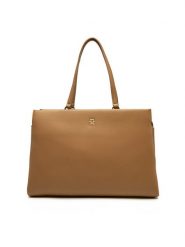 Tommy Hilfiger Torebka Th Legacy Tote AW0AW17197 Brązowy. Brązowe torebki do ręki damskie Tommy Hilfiger, bez wzorów, ze skóry, bez dodatków. Za 469.99 zł.