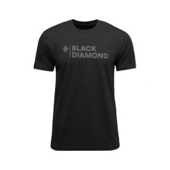 Koszulka Black Diamond Stacked. Czarne koszulki sportowe męskie Black Diamond, bez wzorów, bez kołnierzyka, bez ramiączek, wspinaczkowe. Za 222.50 zł.