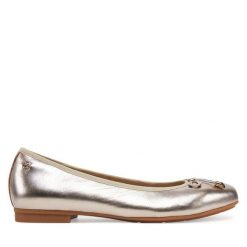 Baleriny Tamaris. Żółte baleriny damskie Tamaris, bez wzorów, bez obcasa. Za 219.99 zł.