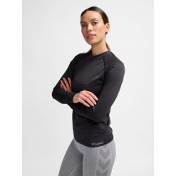 Damska koszulka z długim rękawem Hummel hmlci. Czarne t-shirty damskie Hummel, m, bez wzorów, sportowe, bez kołnierzyka. Za 202.50 zł.