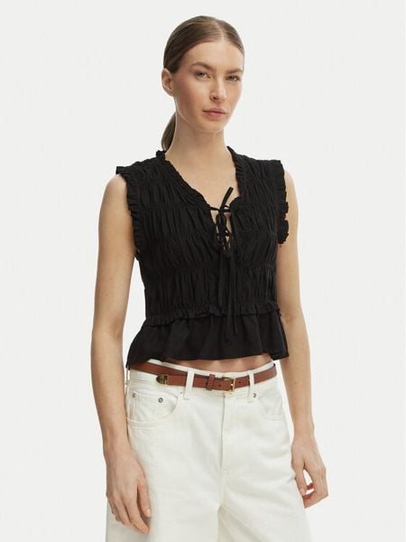 ONLY Bluzka Goa 15363693 Czarny Regular Fit. Czarne bluzki damskie Only, m, bez wzorów, bez kołnierzyka, bez ramiączek. Za 149.99 zł.