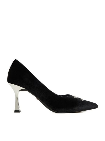 Juicy Couture Szpilki EO-R24SS94659 Czarny. Czarne szpilki damskie Juicy Couture, bez wzorów, z materiału, bez obcasa, bez zapięcia. Za 149.99 zł.