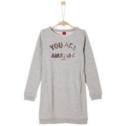 S.Oliver Sukienka Dziewczęca You Are Amazing 152 Szara. Sukienki dla dziewczynek marki S.Oliver. Za 119.00 zł.