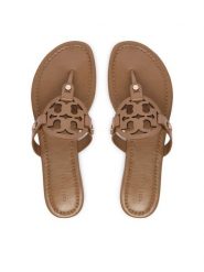 Tory Burch Japonki Miller 151169 Beżowy. Brązowe klapki damskie Tory Burch, bez wzorów, ze skóry, bez obcasa. Za 1,149.00 zł.