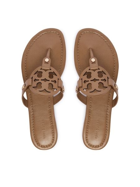 Tory Burch Japonki Miller 151169 Beżowy. Brązowe klapki damskie Tory Burch, bez wzorów, ze skóry, bez obcasa. Za 1,149.00 zł.