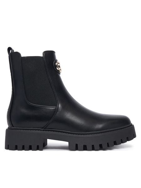Guess Sztyblety FLTFID ELE10 Czarny. Czarne botki damskie Guess, bez obcasa, na płaskiej podeszwie, bez zapięcia. Za 674.99 zł.