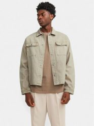 Jack & Jones Kurtka jeansowa Chase 12249029 Beżowy Loose Fit. Brązowe kurtki męskie Jack & Jones, m, bez wzorów, z bawełny, bez kaptura. Za 199.99 zł.