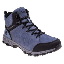 Męskie Buty Do Chodzenia Helone Suede Mid Cut. Czarne trekkingi męskie Hi-tec, trekkingowe. Za 324.99 zł.
