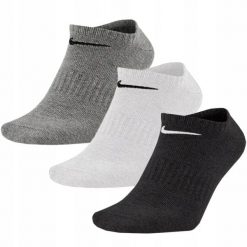 Lekkie Skarpety Treningowe Unisex Dla Dorosłych. Białe skarpety męskie Nike, bez wzorów, z bawełny. Za 151.99 zł.