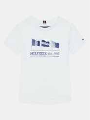 Tommy Hilfiger T-Shirt KB0KB09350 M Biały Regular Fit. Białe t-shirty dla chłopców Tommy Hilfiger, bez wzorów, z bawełny, bez ramiączek. Za 69.99 zł.