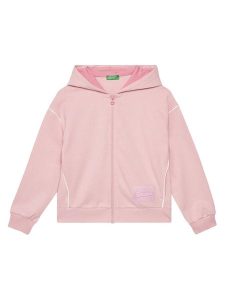 United Colors Of Benetton Bluza 3UNIC504T Różowy Oversize. Czerwone bluzy dla dziewczynek United Colors Of Benetton, bez wzorów, z bawełny, bez ramiączek, bez kaptura. Za 79.99 zł.