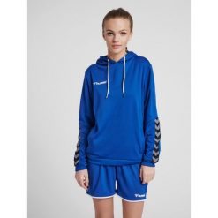 Bluza damska z kapturem Hummel hmlAUTHENTIC Poly. Niebieskie bluzy damskie Hummel, xs, bez wzorów, z dżerseju, z kapturem. Za 168.60 zł.