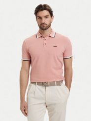 BOSS Polo Paddy 50469055 Różowy jasny Regular Fit. Czerwone koszulki polo męskie Boss, m, bez wzorów, z bawełny, bez ramiączek. Za 449.99 zł.