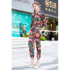 2-częściowy zestaw - bluza, spodnie. Brązowe bluzy damskie marki Burryco. W wyprzedaży za 399.95 zł.