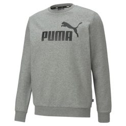 Bluza Puma ESS Big Logo Crew, Mężczyźni. Szare bluzy męskie Puma, m, bez wzorów, z bawełny, bez kaptura, na fitness i siłownię. Za 153.00 zł.
