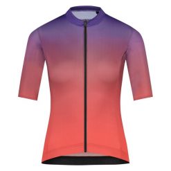 Damska koszulka z krótkim rękawem ELEGANZA, śliwkowy. Niebieskie koszulki sportowe damskie Shimano, l, bez wzorów, z elastanu, bez kołnierzyka, bez ramiączek, rowerowe. Za 599.00 zł.