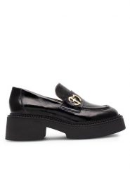 Eva Minge Loafersy LAGOA-24750 Czarny. Czarne mokasyny damskie Eva Minge, z lakierowanej skóry. Za 279.99 zł.