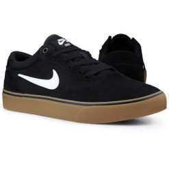 Buty męskie trampki sportowe Nike SB CHRON 2. Brązowe trampki męskie Nike, bez wzorów, casualowe, bez zapięcia. W wyprzedaży za 289.00 zł.