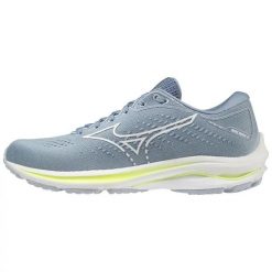 Buty do biegania damskie Mizuno Wave Rider 25. Białe obuwie sportowe damskie Mizuno, bez wzorów, z materiału, do biegania, mizuno wave. Za 603.50 zł.