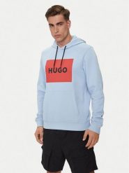 Hugo Bluza Duratschi223 50473168 Niebieski Regular Fit. Niebieskie bluzy męskie Hugo, l, bez wzorów, z bawełny, bez kaptura. Za 409.99 zł.