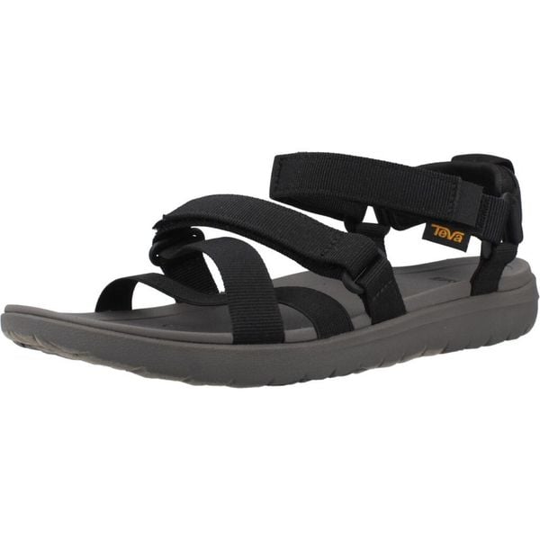 Sandały TEVA W SANBORN MIA Czarny. Czarne sandały damskie Teva, bez wzorów, z materiału, bez obcasa, bez zapięcia. Za 398.99 zł.