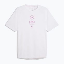 Koszulka treningowa męska PUMA Hyrox Dryelite Training Tee white. Białe buty sportowe męskie Puma, m, bez wzorów, z elastanu, bez kołnierzyka, bez ramiączek, na fitness i siłownię. Za 229.99 zł.