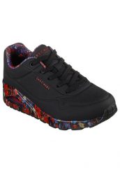 Buty sportowe Sneakersy damskie, Uno - Majestic Garden. Czarne obuwie sportowe damskie Skechers, bez wzorów, z materiału, trekkingowe. Za 399.99 zł.