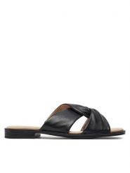 Caprice Klapki 9-27100-42 Czarny. Czarne klapki damskie Caprice, bez wzorów, ze skóry, bez obcasa. Za 183.99 zł.