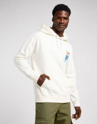 LEE GRAPHIC HOODIE MĘSKA BLUZA Z KAPTUREM NIEROZPINANA ECRU 112349068 LM34015543. Bluzy męskie Lee, m, bez wzorów, z kapturem. Za 199.99 zł.