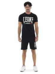 Komplet męski Leone 1947 Apparel Basic koszulka i szorty. Czarne koszulki sportowe męskie LEONE 1947 APPAREL, m, bez wzorów, z bawełny, na fitness i siłownię. Za 248.39 zł.