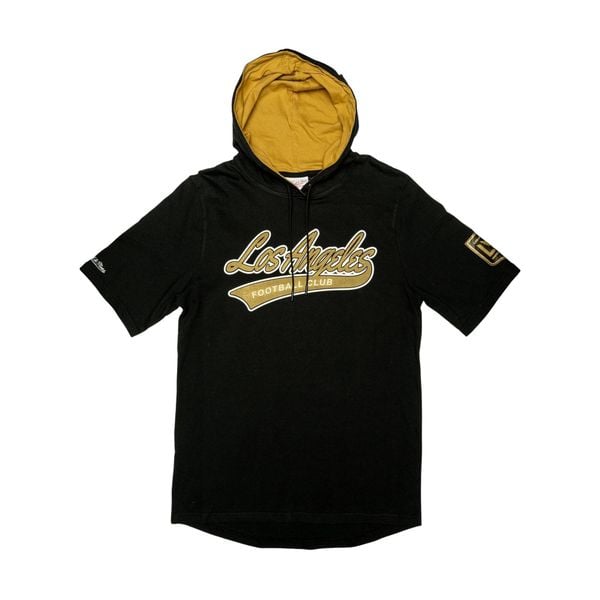 Bluza z kapturem z krótkim rękawem Los Angeles FC. Czarne bluzy męskie Mitchell & Ness, m, bez wzorów, z kapturem. Za 257.50 zł.