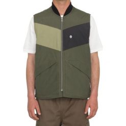 Kamizelka turystyczna męska Volcom Prysmer. Zielone koszulki sportowe męskie Volcom, m, bez wzorów, bez kołnierzyka, bez ramiączek, trekkingowe. Za 270.00 zł.
