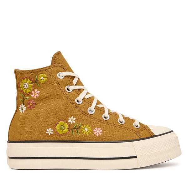 Trampki Converse. Brązowe trampki i tenisówki damskie Converse, bez wzorów, bez zapięcia. Za 449.99 zł.